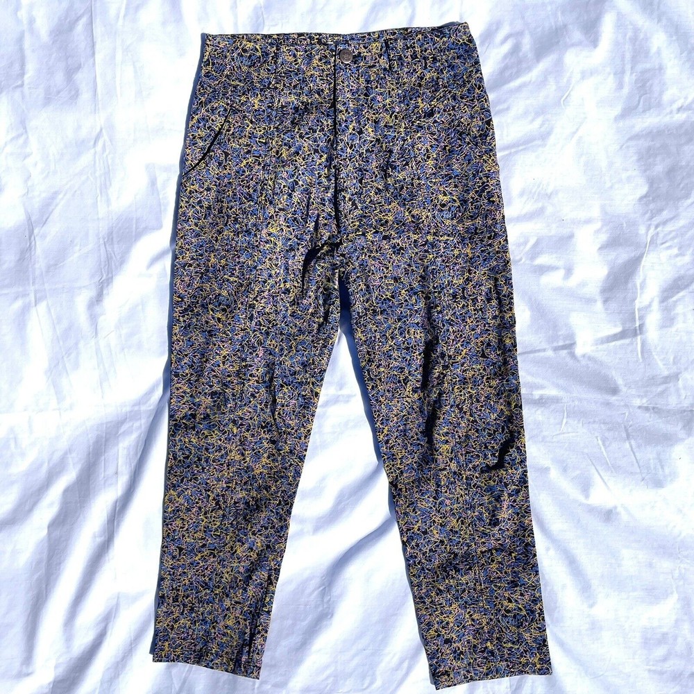 Lucy & Yak Blue and Yellow Printed Trousers